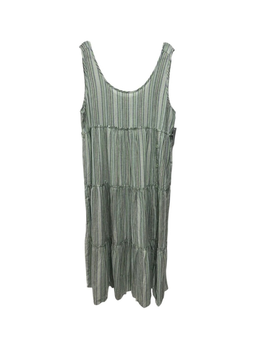 Striped Lightweight Summer Top in Green, Navy & White